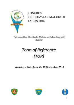 Term of Reference (TOR) - Lembaga Kebudayaan Daerah Maluku