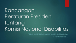 Rancangan Peraturan Presiden tentang Komisi Nasional