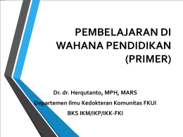 Pembelajaran di wahana pendidikan (primer)