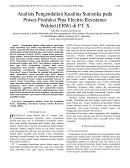 (ERW) di PT. X - Institut Teknologi Sepuluh Nopember