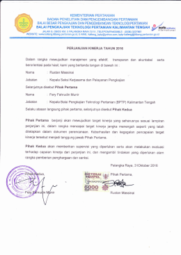 ffi - sakip - Kementerian Pertanian
