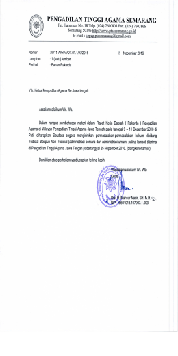 Page 1 PENGADILAN TINGGI AGAMA SEMARANG Jln. Hanoman