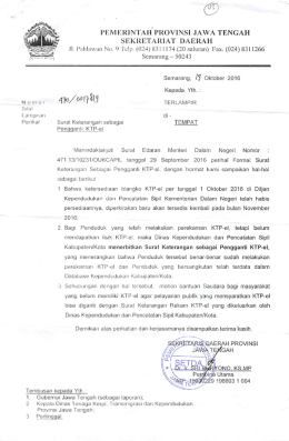 Surat Keterangan Setda