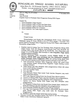 Page 1 PENGADILAN TINGGI AGAMA JAYAPURA Jalan Baru No