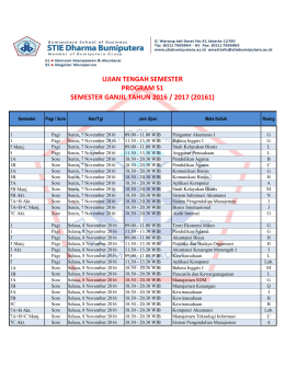 ujian tengah semester program s1 semester ganjil tahun 2016