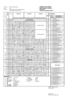 JADWAL PELAJARAN SMP NEGERI 4 PAKEM