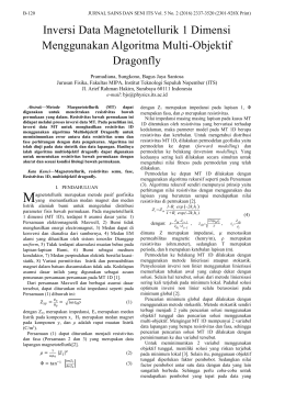 Inversi Data Magnetotellurik 1 Dimensi Menggunakan Algoritma
