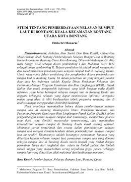 studi tentang pemberdayaan nelayan rumput laut di bontang kuala