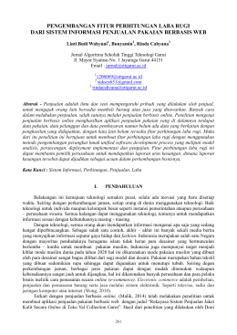 pengembangan fitur perhitungan laba rugi - Jurnal STT