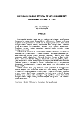 HUBUNGAN KOMUNIKASI ORANGTUA