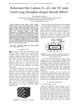 Kekerasan Dari Lapisan Ti1-xZrx dan TiC pada Grafit yang