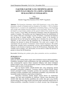faktor-faktor yang mempengaruhi keputusan orang tua siswa