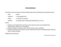 pengumuman - Sistem Notifikasi Kosmetika Online