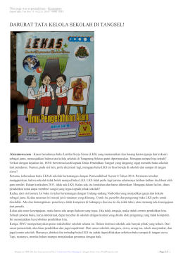 darurat tata kelola sekolah di tangsel!