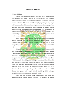 BAB I PENDAHULUAN A. Latar Belakang Tanaman cabe