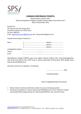 lembar konfirmasi peserta