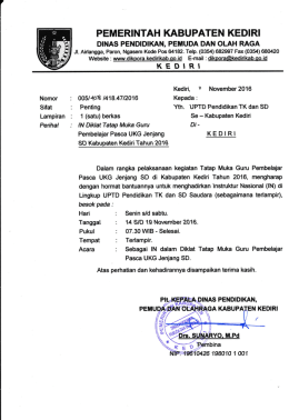 Page 1 PEMERINTAH KABUPATEN KEDIRI DINAS PENDIDIKAN