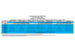 Jadwal Belajar Kelas MNR PLUS Klinik Pendidikan MIPA Periode