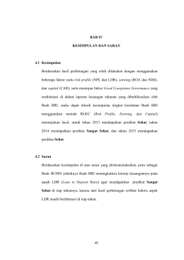 BAB IV KESIMPULAN DAN SARAN 4.1 Kesimpulan