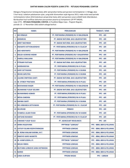 daftar nama calon peserta ujian sttk - petugas