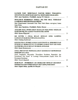 Page 1 DAFTAR IS: KANKER PARU MERUPAKAN FAKTOR RISIKO