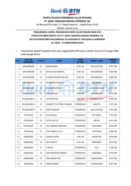 PANITIA SELEKSI PENERIMAAN CALON PEGAWAI PT