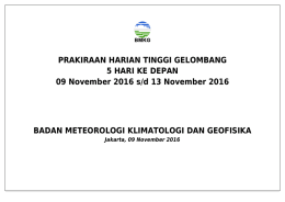 Prakiraan Cuaca Wilayah Pelayanan