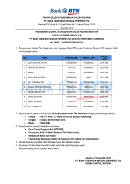 PANITIA SELEKSI PENERIMAAN CALON PEGAWAI PT