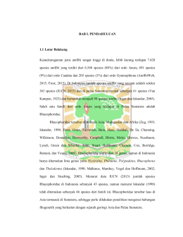 BAB I. PENDAHULUAN 1.1 Latar Belakang Keanekaragaman jenis