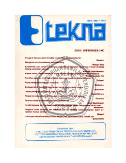 Page 1 D) EDISI SEPTEMBER 1992 Pengaruh bencana alam