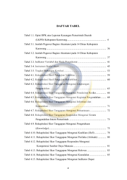 daftar tabel - Widyatama Repository Home