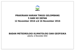 Prakiraan Cuaca Wilayah Pelayanan
