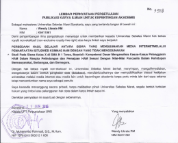 Page 1 No. 2919 LEMBAR PERNYATAAN PERSETUJUAN