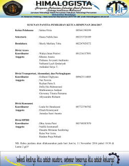 susunan panitia pilkahim