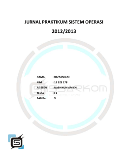 jurnal praktikum sistem operasi 2012/2013