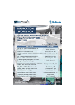 Page 1 08.00 &ndash; 16.00 Bifurcation Lesion The Recent Trials in