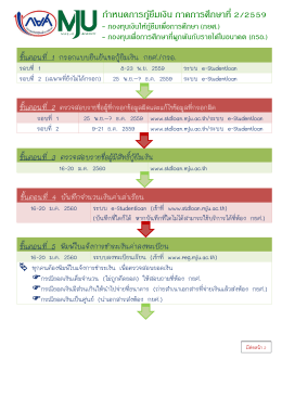 ก ำหนดกำรกู้ยืมเงิน ภำคกำรศึกษำที่2/2559