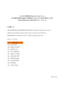 ประกาศรายชื่อผู้โชคดี MasterCard Happy On Top_update _2_