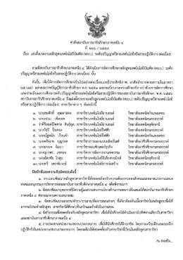 คำสั่ง สถาบันฯ แต่งตั้งประธานหลักสูตรเทคโนโลยีบัณฑิต(ทล.บ.).