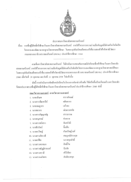 ประกาศรายชื่อผู้มีสิทธิ์เข้าศึกษา โครงการโอลิมปิกวิชาการ และพัฒนา