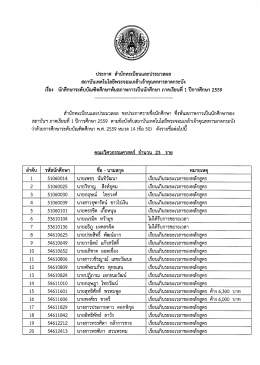 Page 1 ประกาศ สำนักทะเบียนและประมวลผล สถาบันเทคโนโลยี