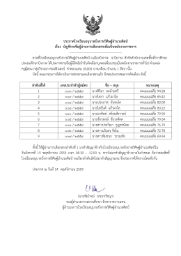 ประกาศโรงเรียนอนุบาลบึงกาฬวิศิษฐ์อานวยศิลป์ เรื่อง บัญชีรายชื่อผู้ผ่านการ