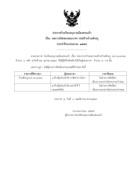 ประกาศโรงเรียนอนุบาลเมืองสระแก้ว เรื่อง ผลก