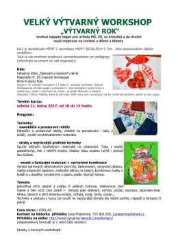 velký výtvarný workshop „výtvarný rok“