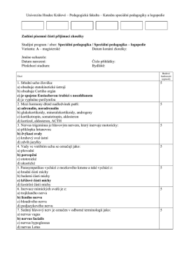 SLN-A - Univerzita Hradec Králové