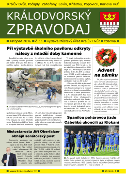 Zpravodaj 11 - Město Kr&aacute;lův Dvůr