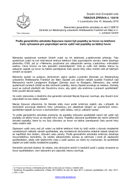 Podle generálního advokáta Szpunara nesmí být - curia