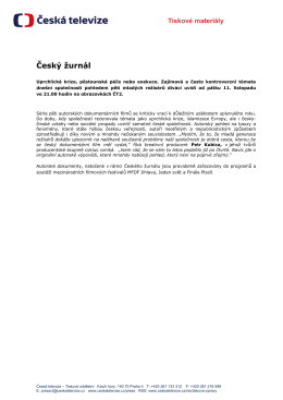 Česk&yacute; žurn&aacute;l - Česk&aacute; televize