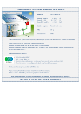 Z&aacute;kladn&iacute; Photovoltaic system 2,80 kW od společnosti