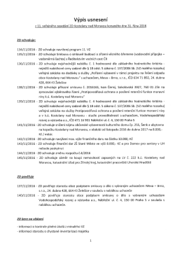 Výpis usnesení z 11. VZ ZO